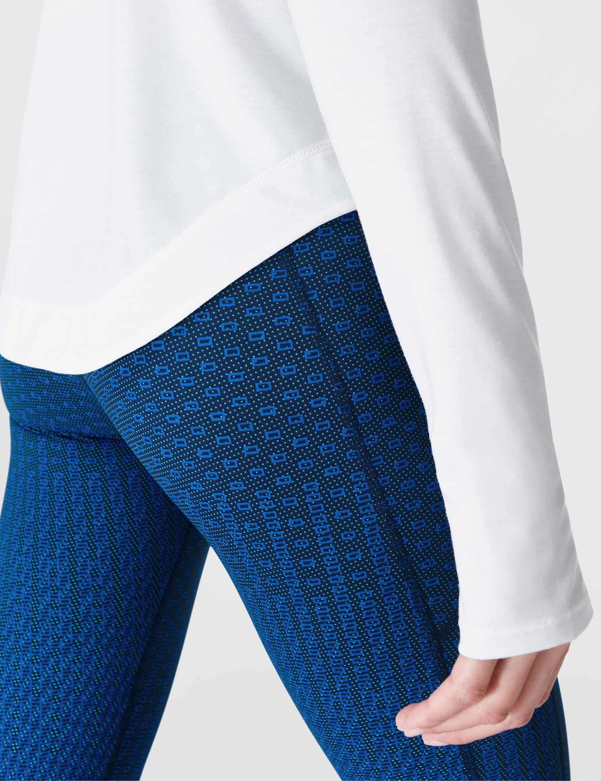 french chic Unique Cut Breathe Easy Running Long Sleeve Top - White