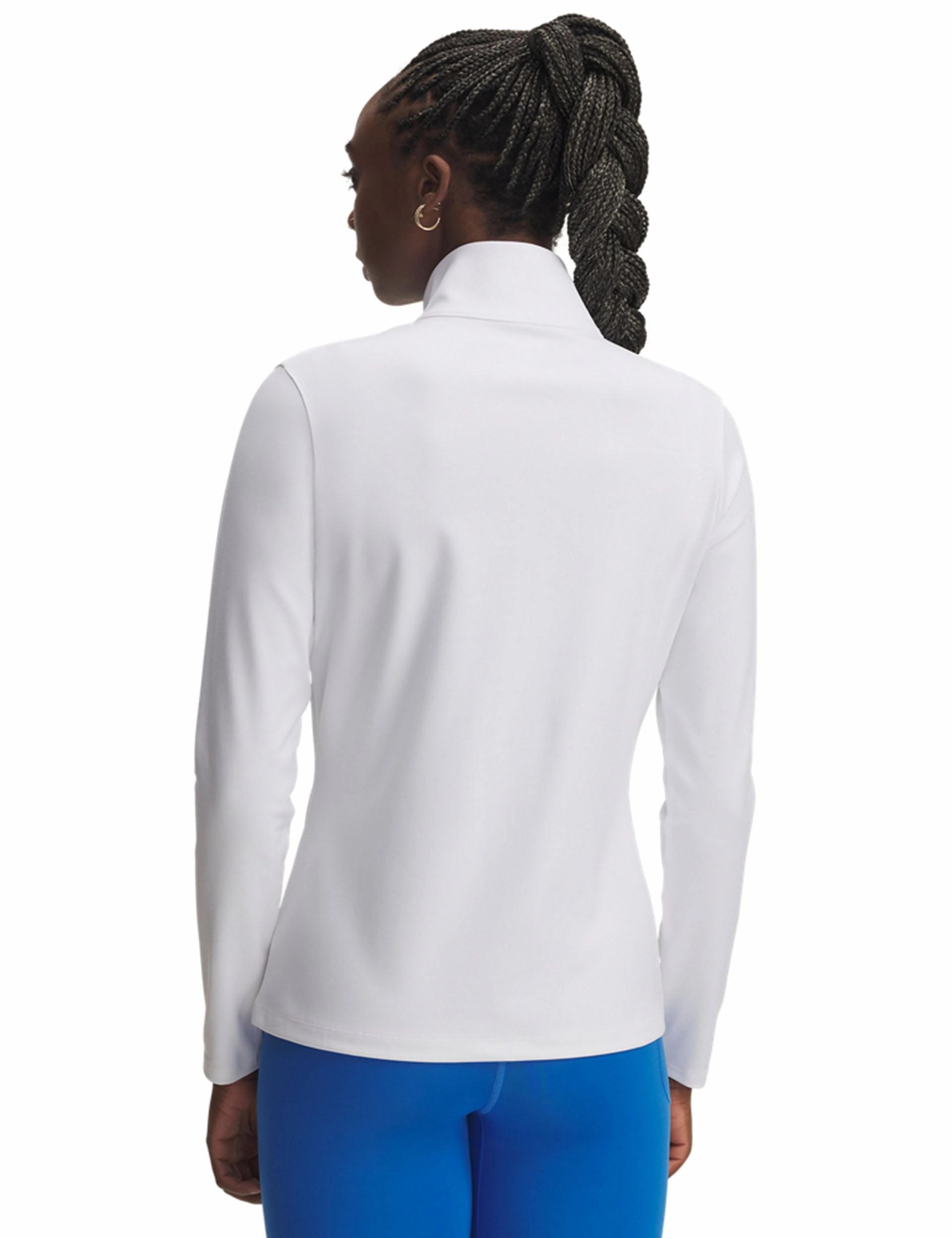 Soft Sweater Breathable Knit Fabric Motion Jacket - White/Black