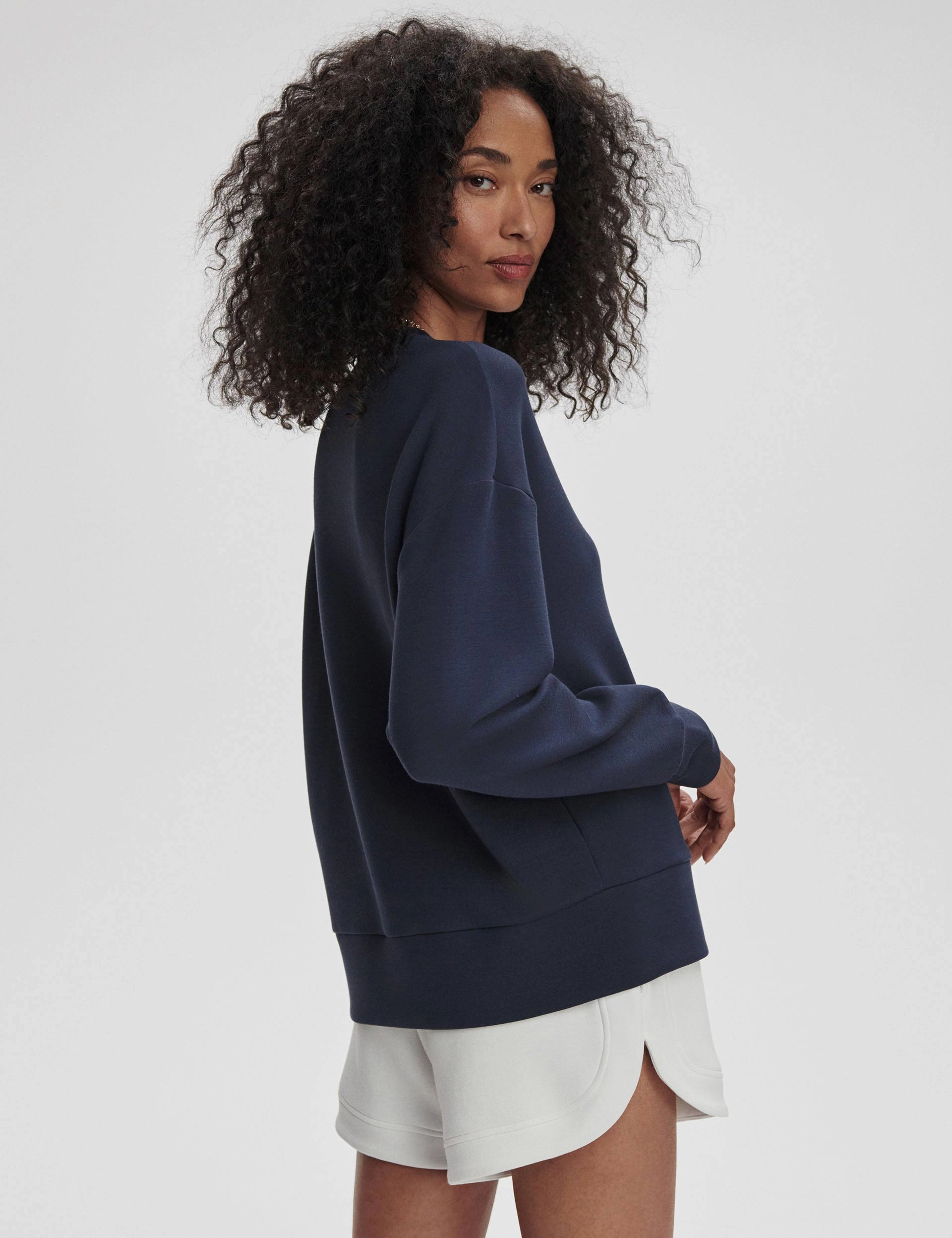 Rasco Namesake Sweat - Navy/White FlexibleRibbedTrims OdorResistant Fabric