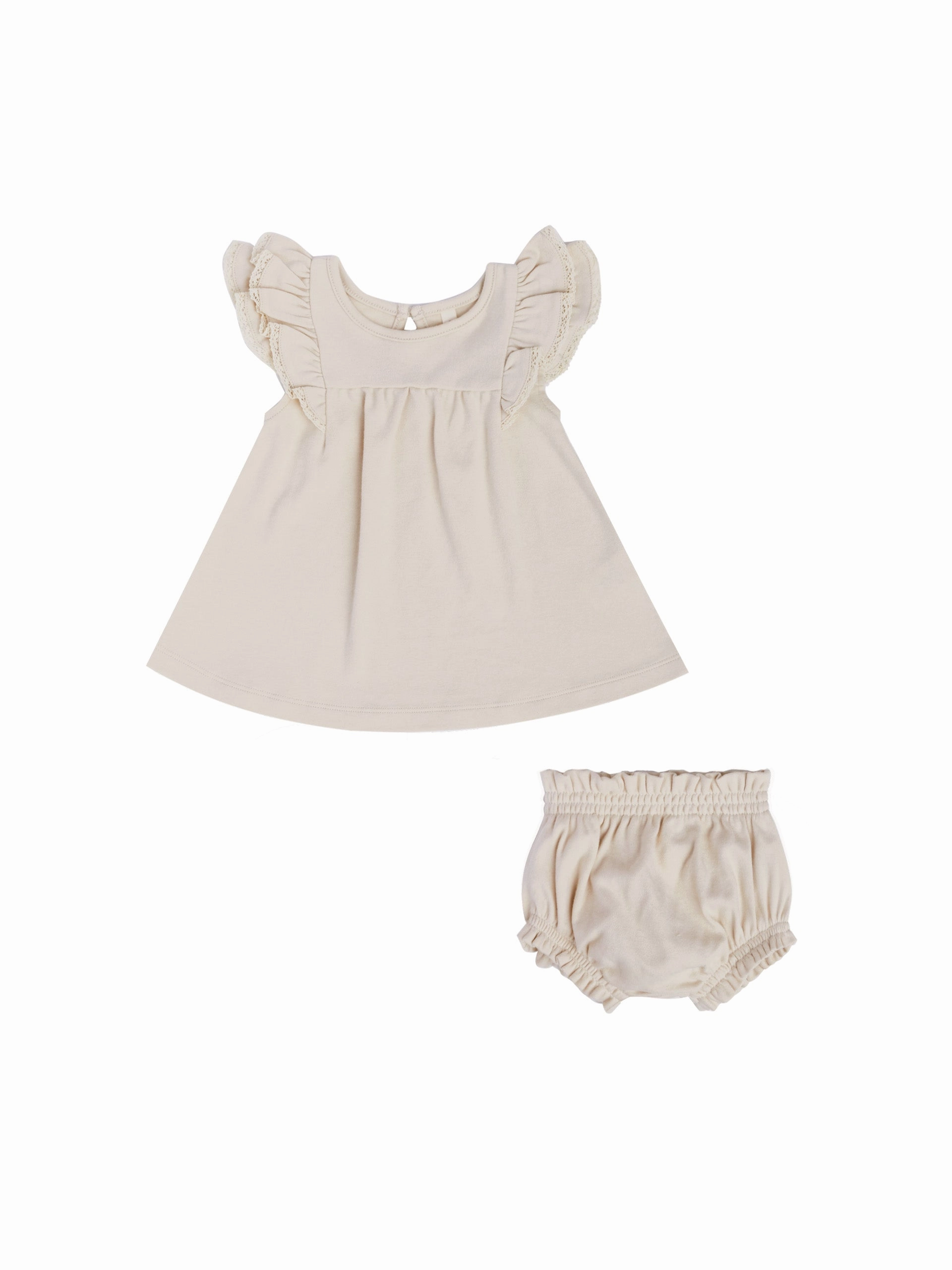 Tasseled hypoallergenic Quincy Mae Flutter Dress   Bloomer - Natural