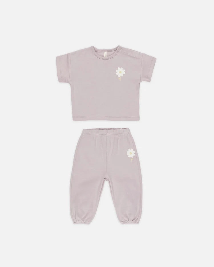 Summer Quincy Mae Jersey Tee & Pant Set - Daisy