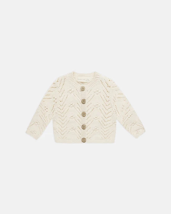 Attractive Quincy Mae Knit Cardigan - Natural