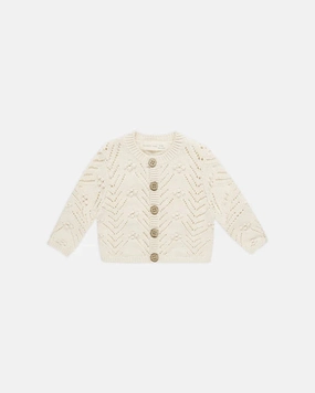 Attractive Quincy Mae Knit Cardigan - Natural