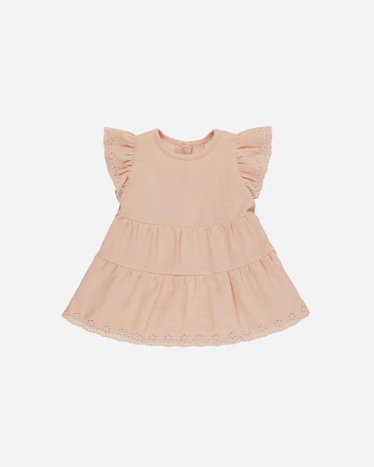 Hand washable kids' wear Easy - to - wear Quincy Mae Lily Dress - Melon