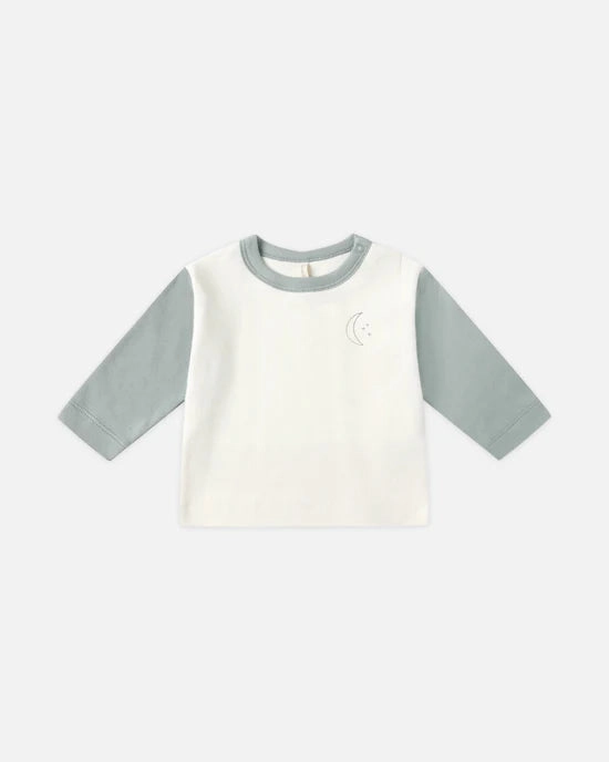 Quincy Mae Long Sleeve Raglan Tee - Moon Anti - Bacterial