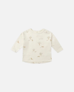 Quincy Mae Long Sleeve Tee - Fox Land Iridescent kids' apparel