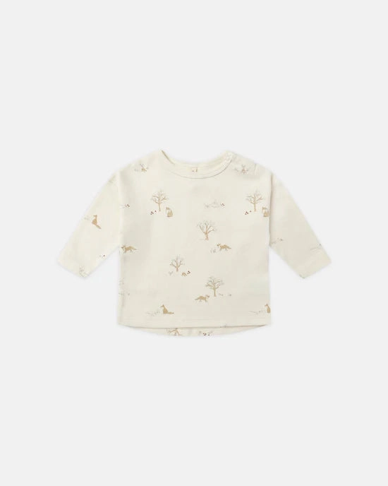 Quincy Mae Long Sleeve Tee - Fox Land Iridescent kids' apparel