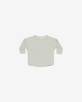 Sparkly kids' wear Toddler apparel Quincy Mae Long Sleeve Tee - Sage Stripe