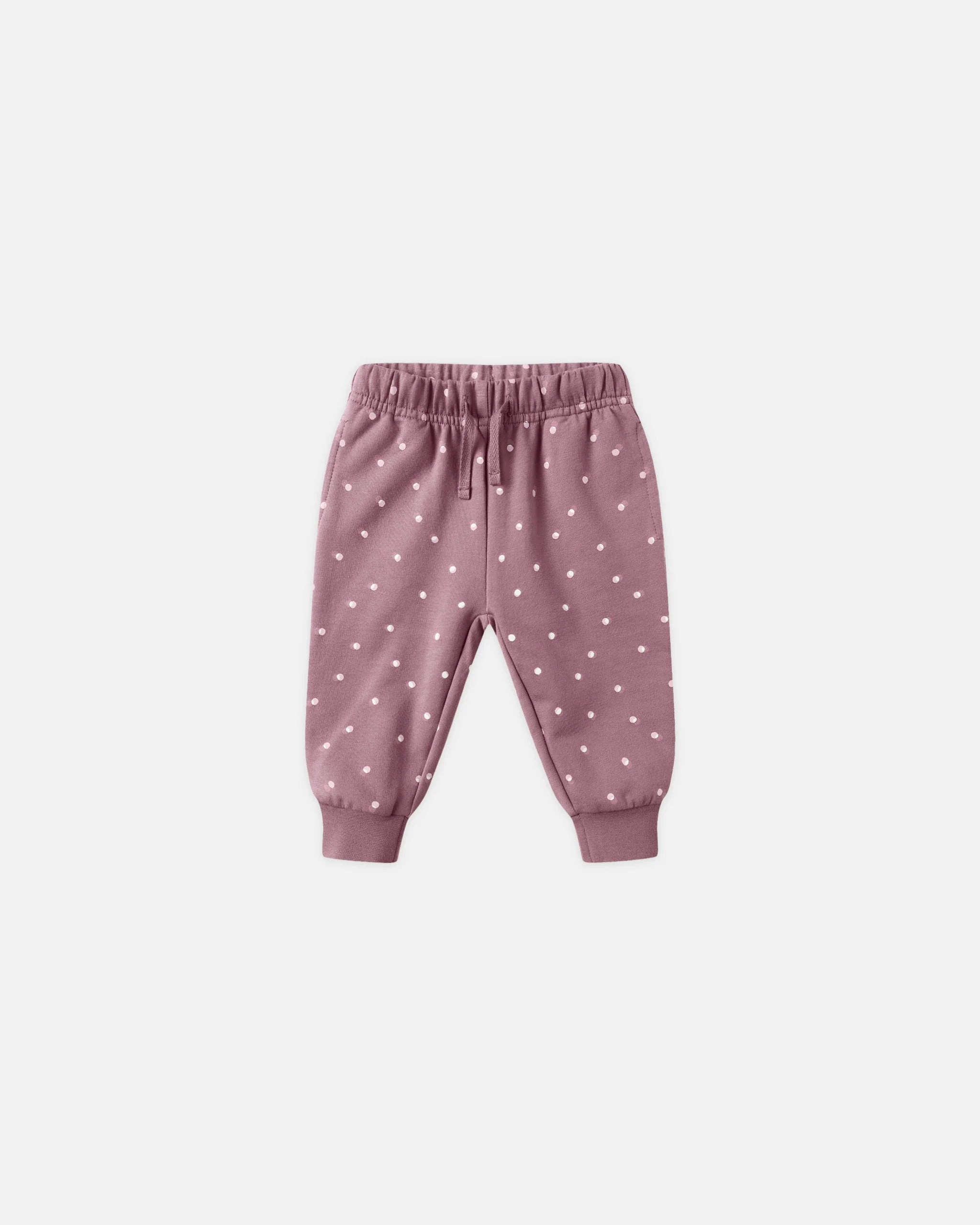 Edgy Quincy Mae Relaxed Fleece Sweatpant - Polka Dot