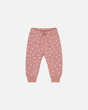 Quincy Mae Relaxed Sweatpant - Lipstick Hearts Headwear