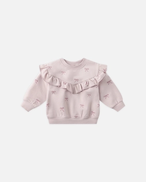Baby clothes Removable Quincy Mae Ruffle Fleece Sweatshirt - Bows