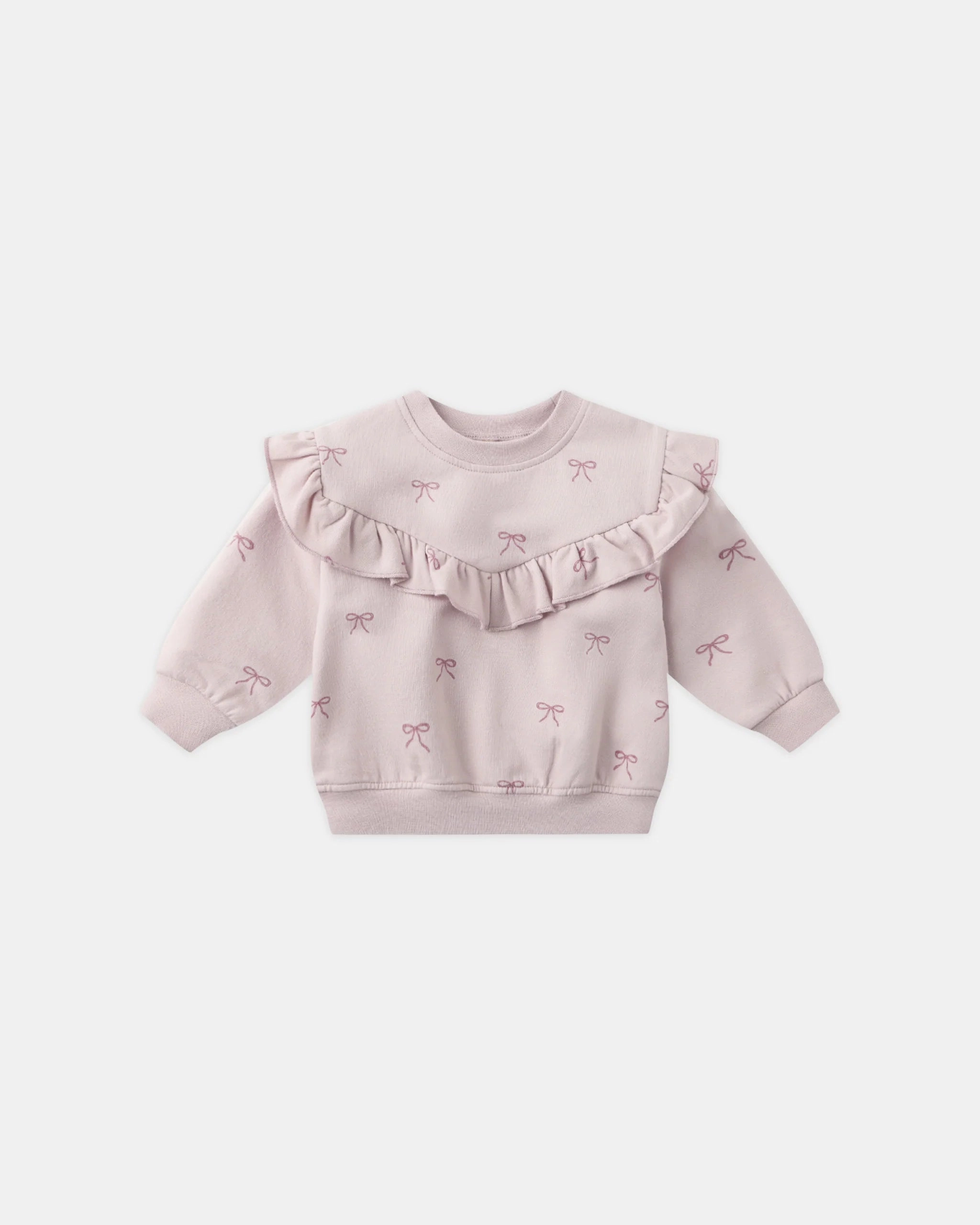 Quincy Mae Ruffle Fleece Sweatshirt - Bows Big - and - tall Durable kids' clothing