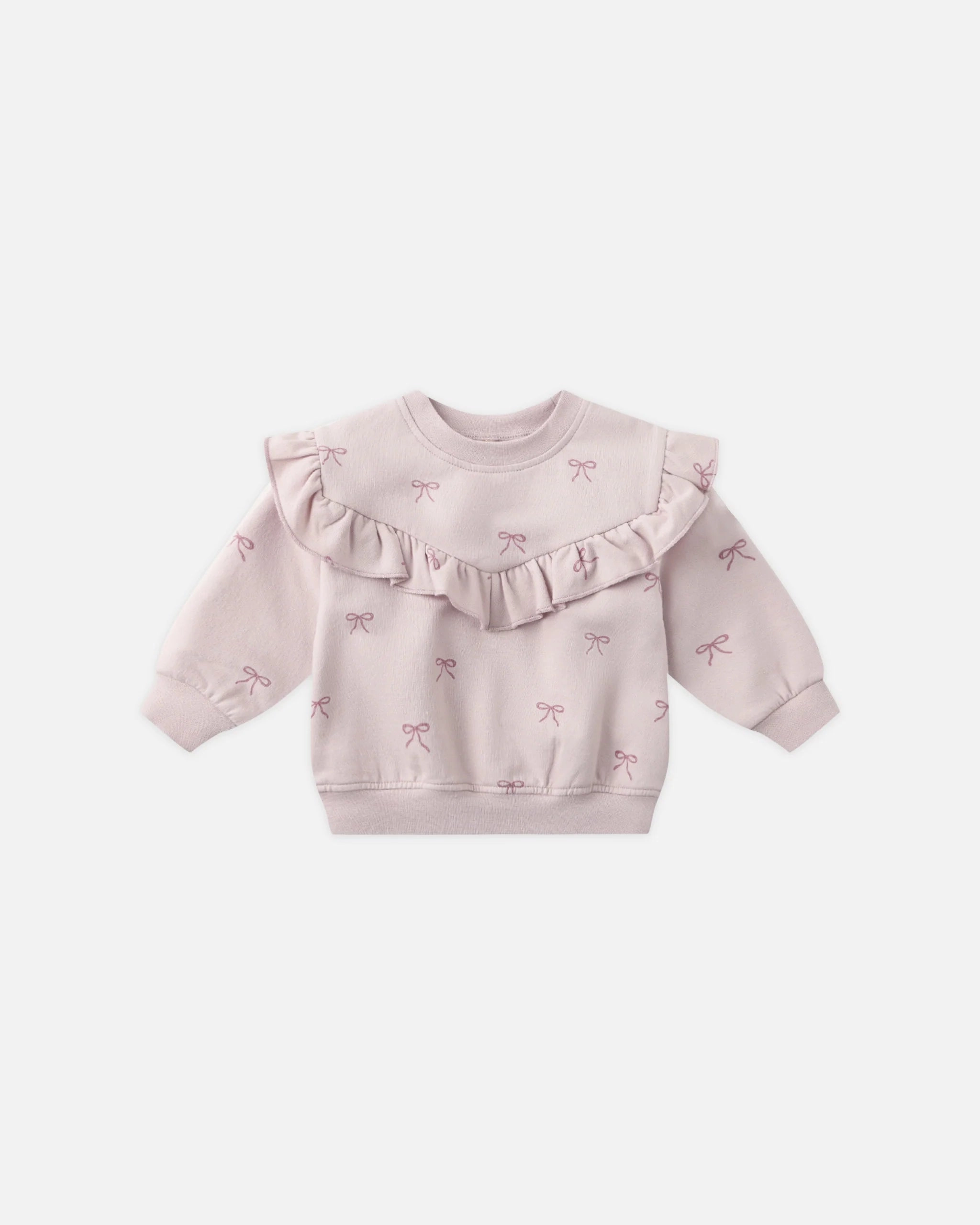 Children's fashion Infant Quincy Mae Ruffle Fleece Sweatshirt - Bows