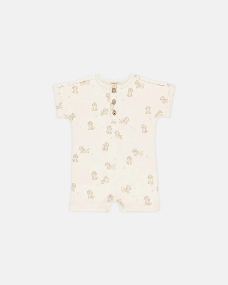 Quincy Mae Short Sleeve One-Piece - Puppies Middle school kids' clothing