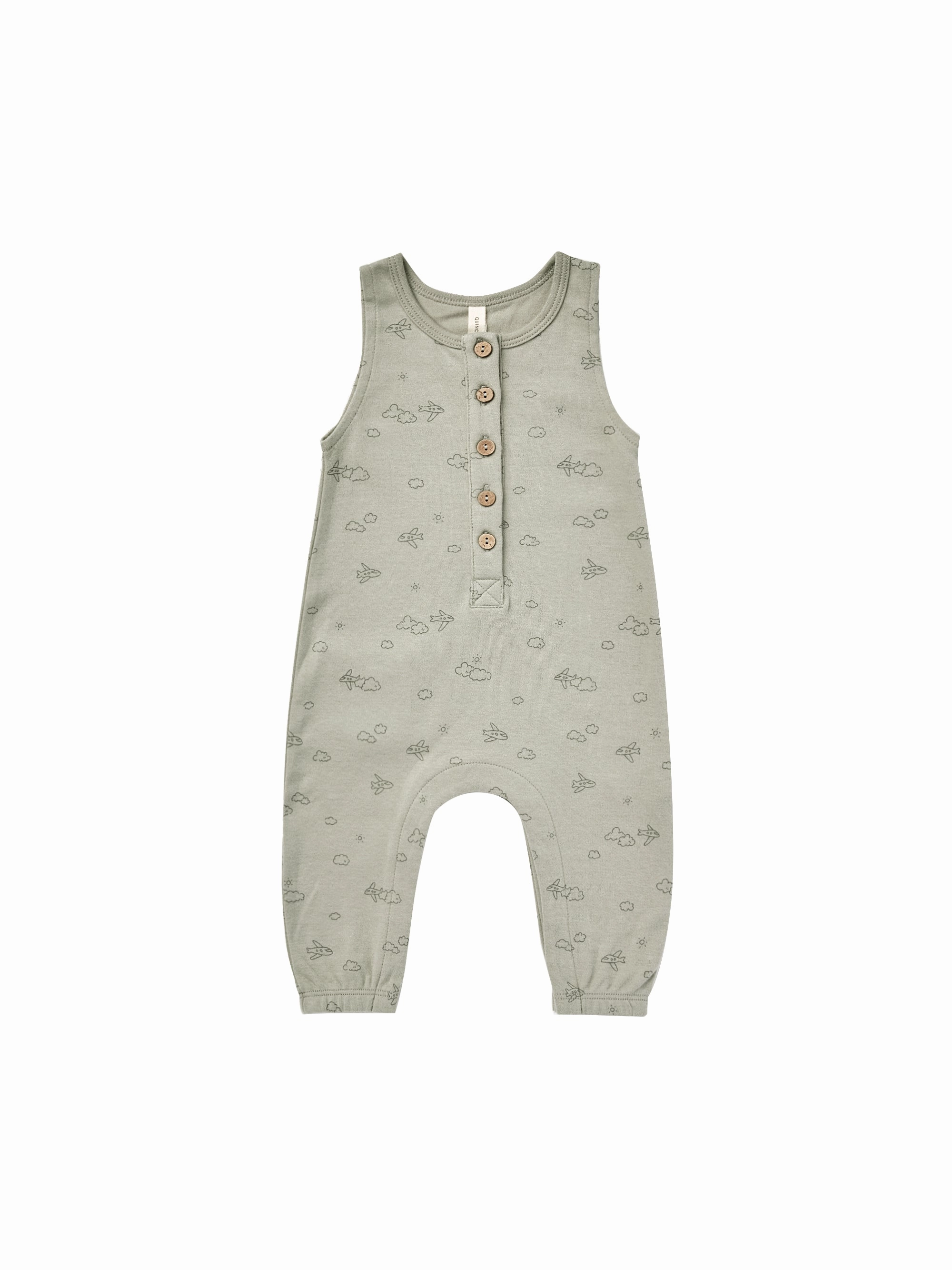 Quincy Mae Sleeveless Jumpsuit - Pistachio School - wear Playful