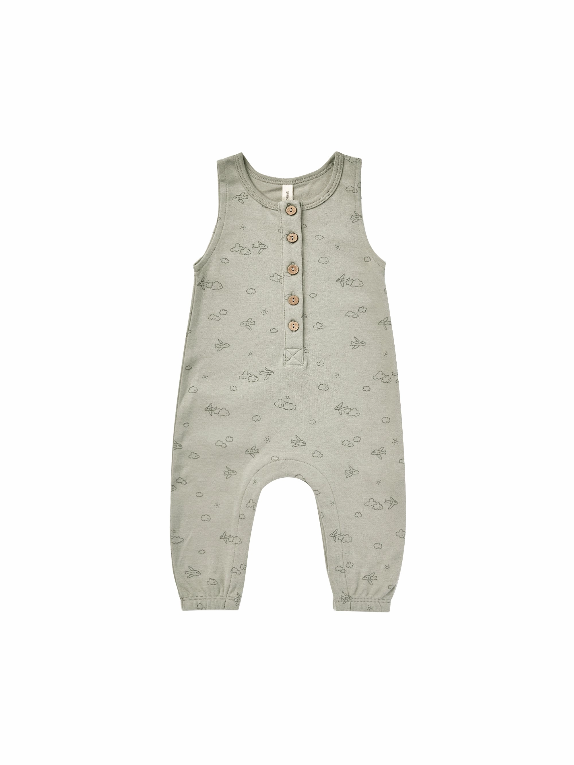 Yoga wear for children Quincy Mae Sleeveless Jumpsuit - Pistachio
