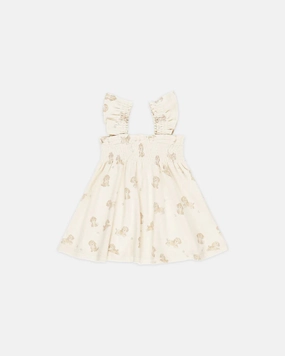 Cowboy wear for kids Quincy Mae Smocked Jersey Dress - Puppies