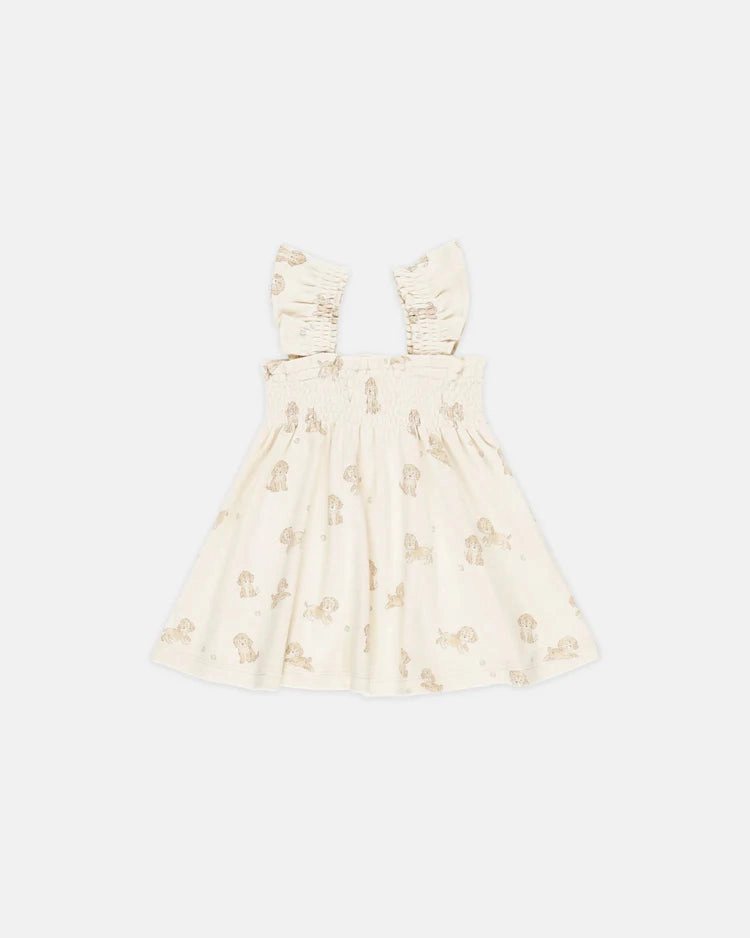 Quincy Mae Smocked Jersey Dress - Puppies Lively