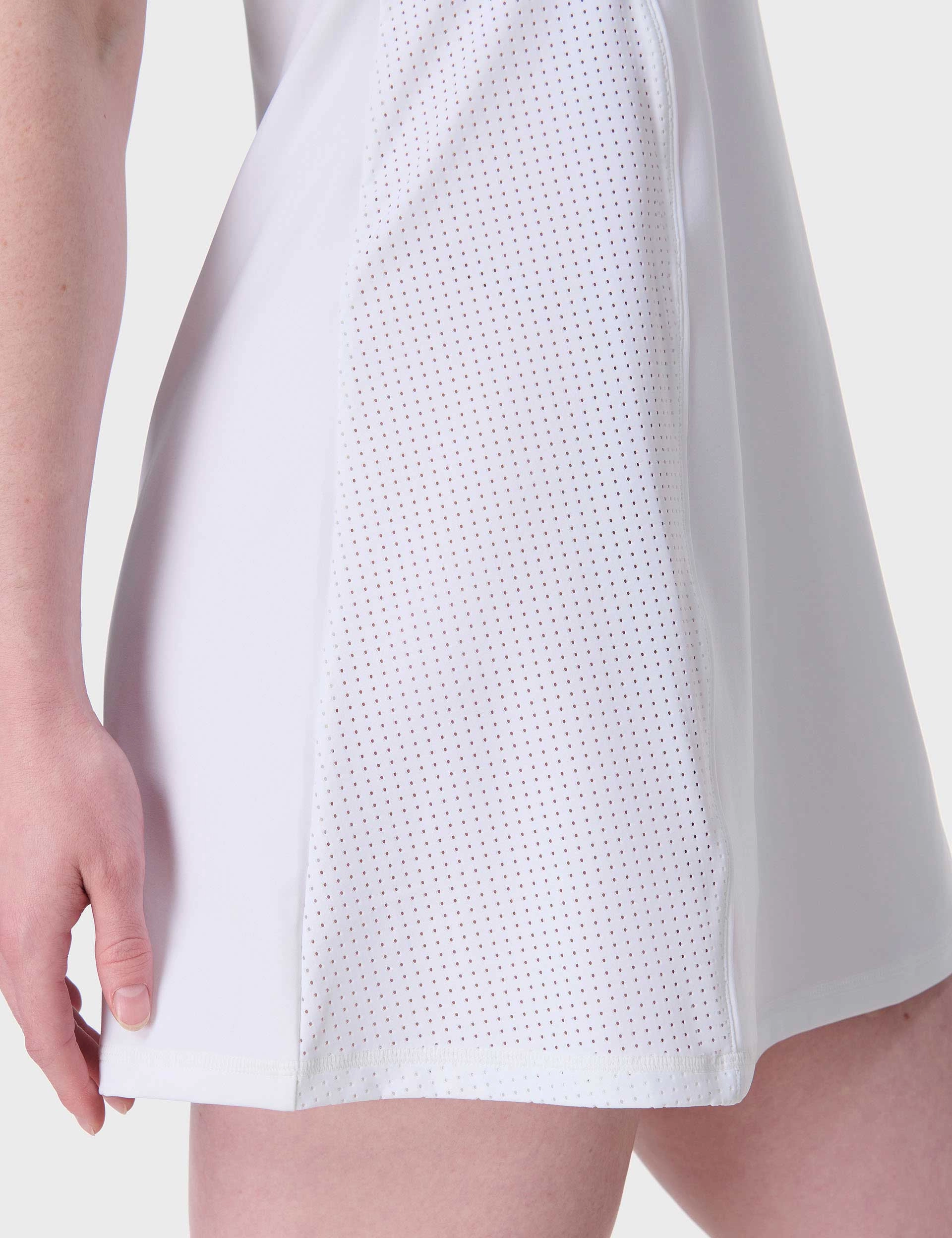 Flexible Material AthleisureCompatible Racket Tennis Dress - White