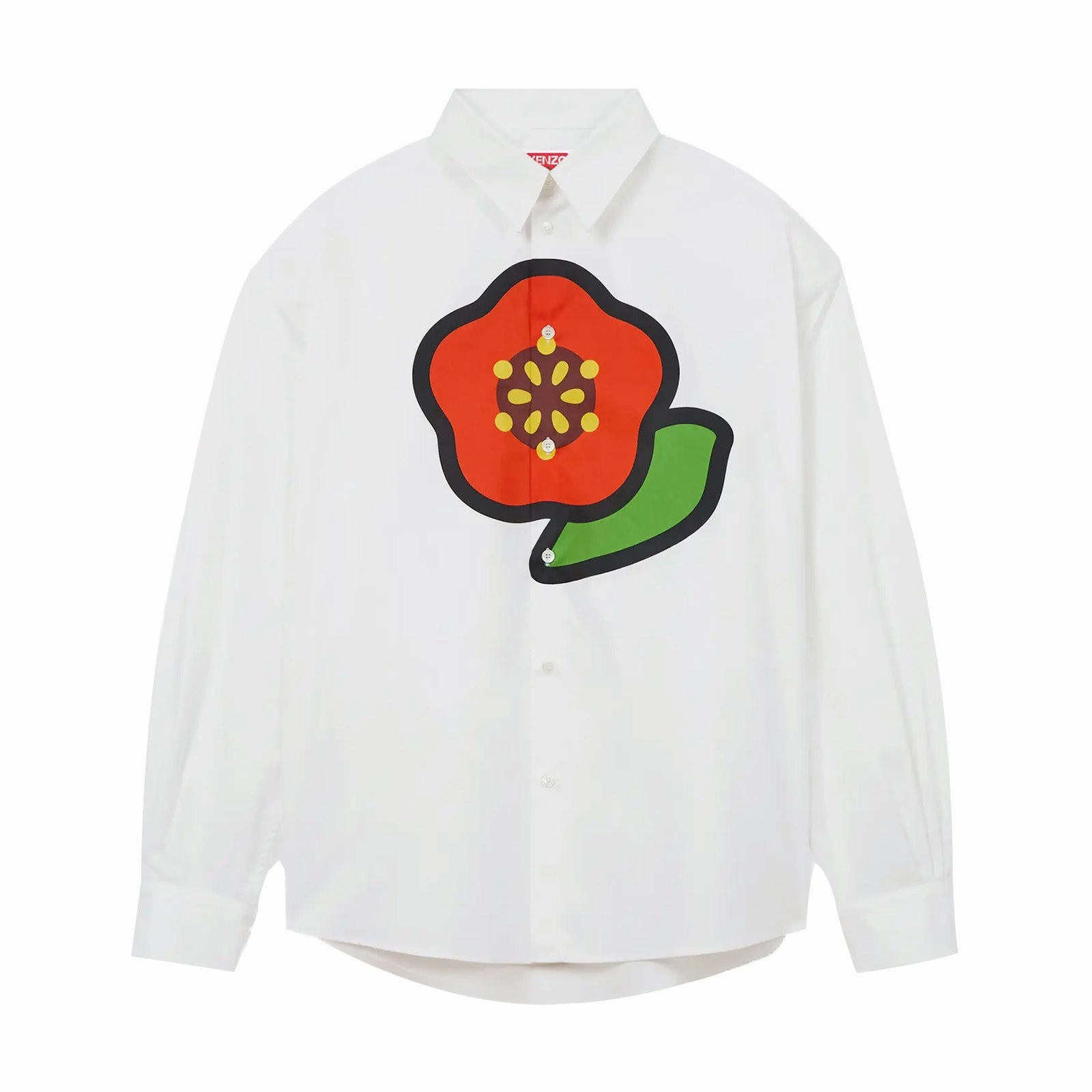 Kenzo Pop Casual Shirt 'White' Hypoallergenic Fibers GridTexture