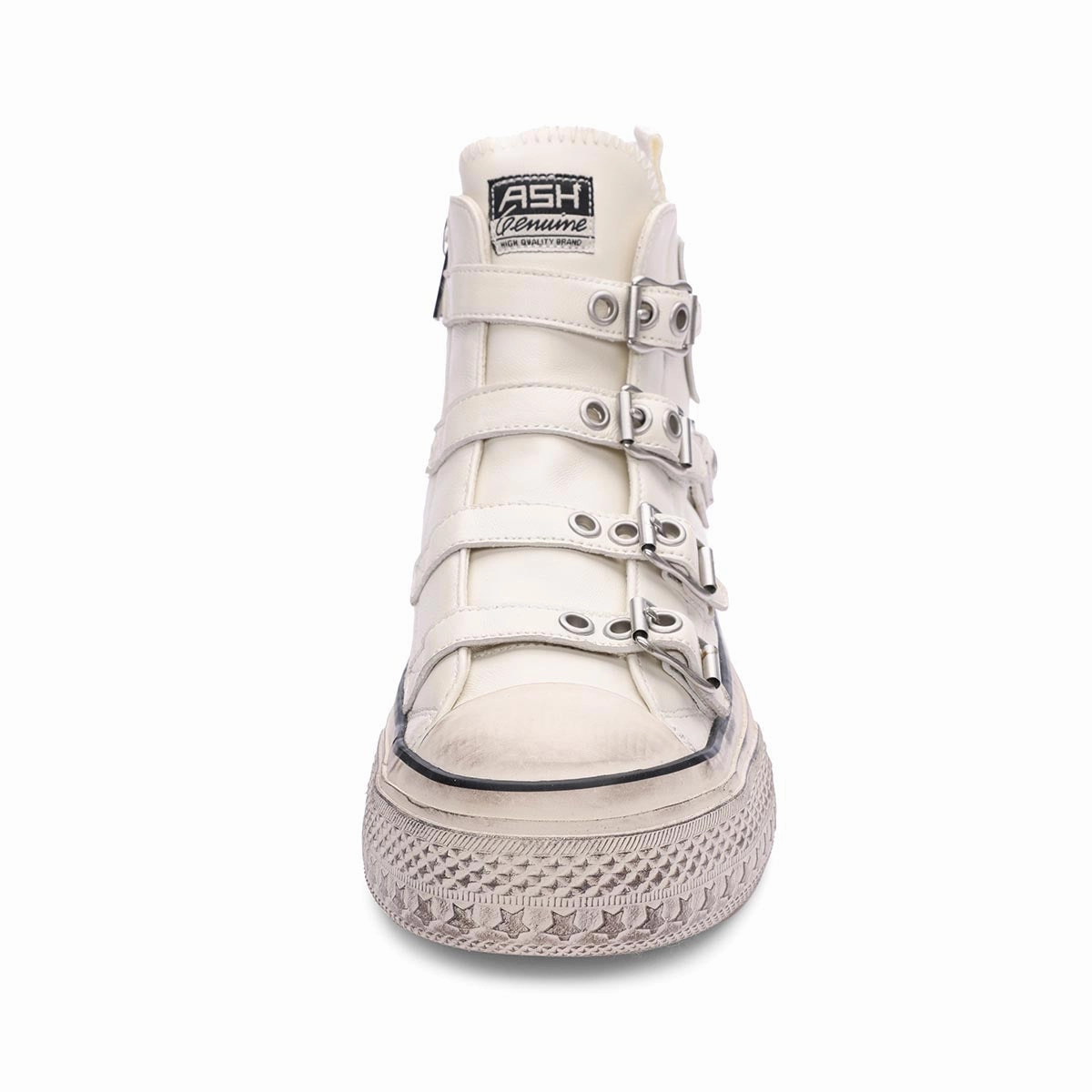 Adaptive design Rainbow Leather Buckle Hightop Sneaker