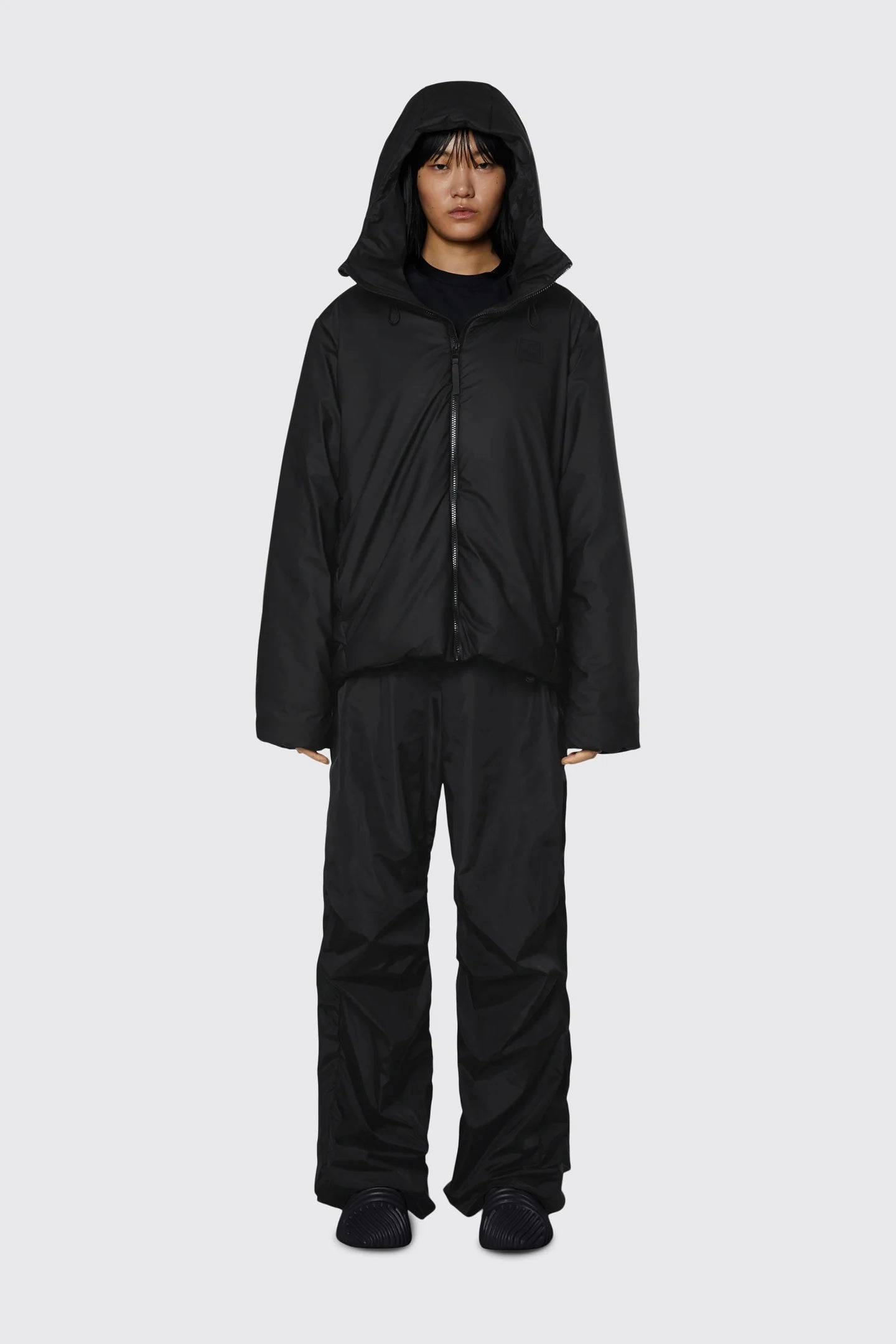 RAINS Loop Jacket 'Black' Organic Cotton Chic Edge