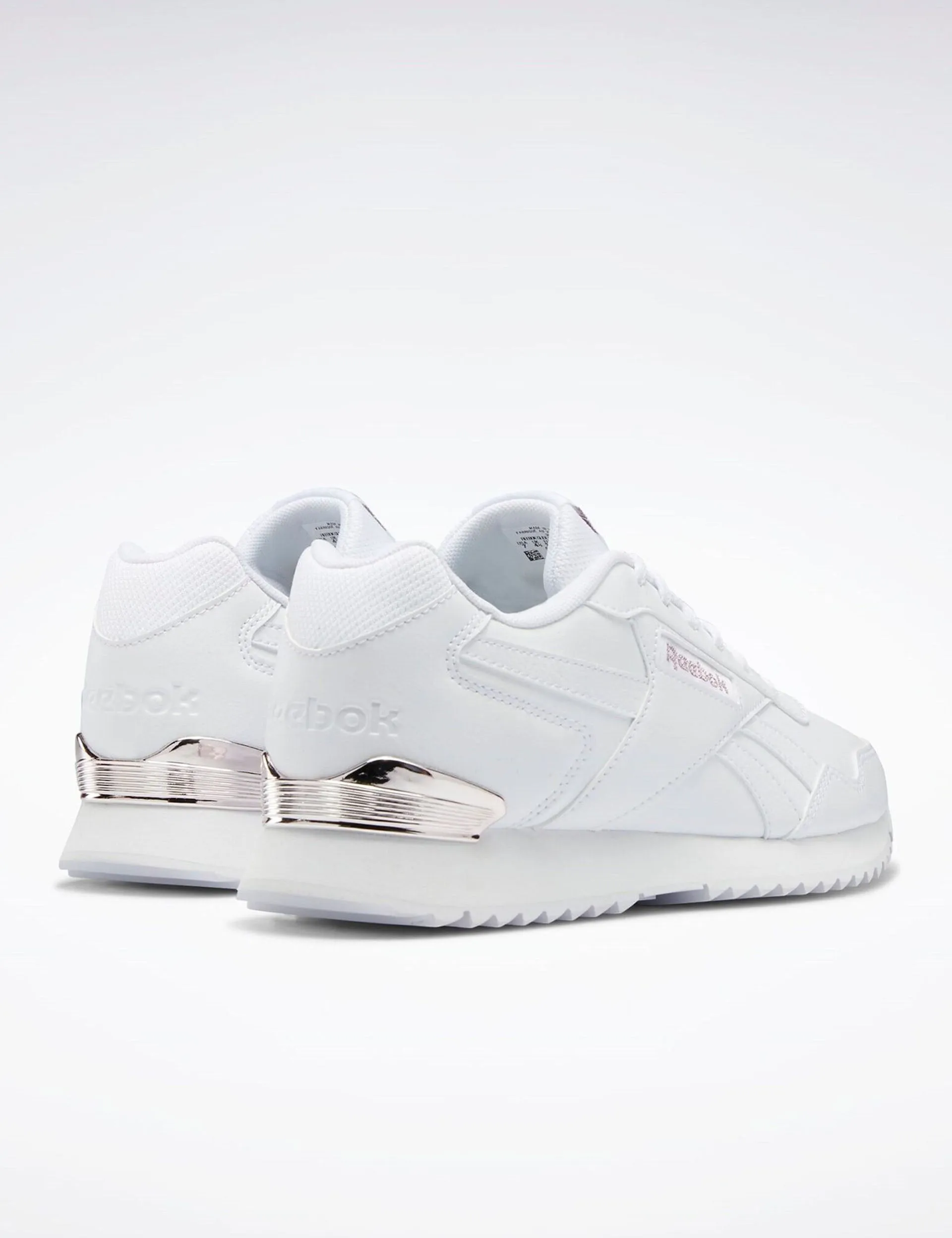 running in flat tracks shoes Unibody Shell Structure Reebok Glide Ripple Clip Shoes - Cloud White/Rose Gold