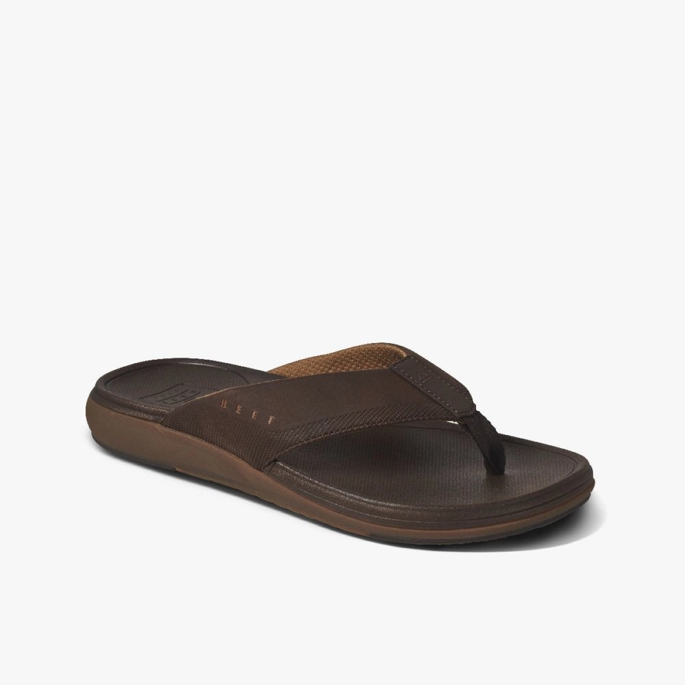 Reef Men's Cushion Norte - Dark Brown TactileStitching