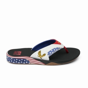 Reef Men's Fanning Flip Flops - Golden Eagle Black Daily Style