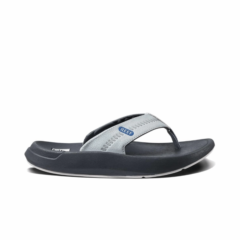 Reef Men's Swellsole Cruiser - Grey/Light Grey/Blue Breathable Lining FlexFitTechnology