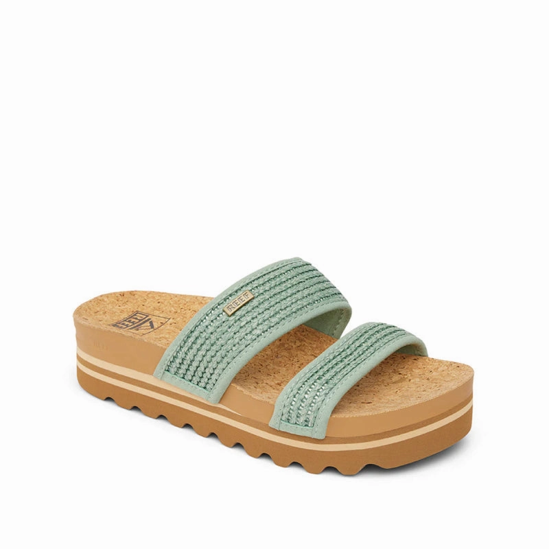 Reef Women's Cushion Vista Hi - Frosty Raffia Leather Core EcoFriendlyMaterial