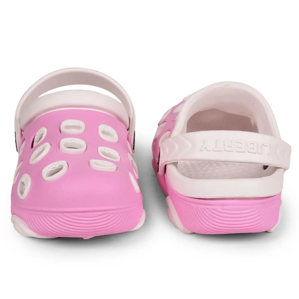 running in a wellness retreat shoes Lucy & Luke By Liberty LPMXT-833 Kids Pink Clogs