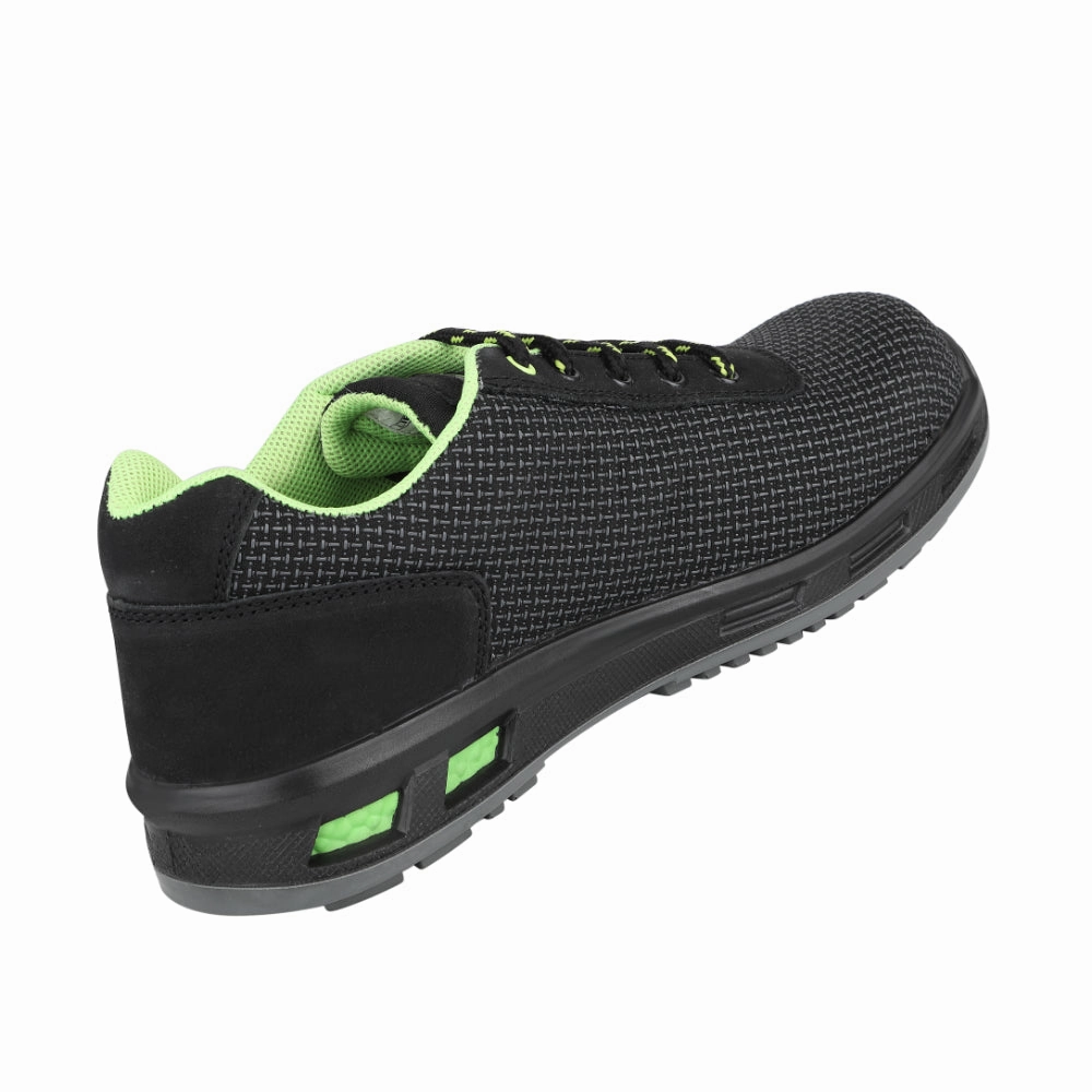 carbon fiber plate Warrior Black Fiber Glass Toe Industrial Safety Shoes for Men ENVY SIGMA By Liberty