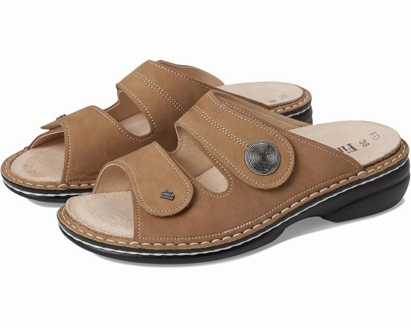 Clean Cut Finn Comfort Women's Sansibar-S - Tan Nubuck