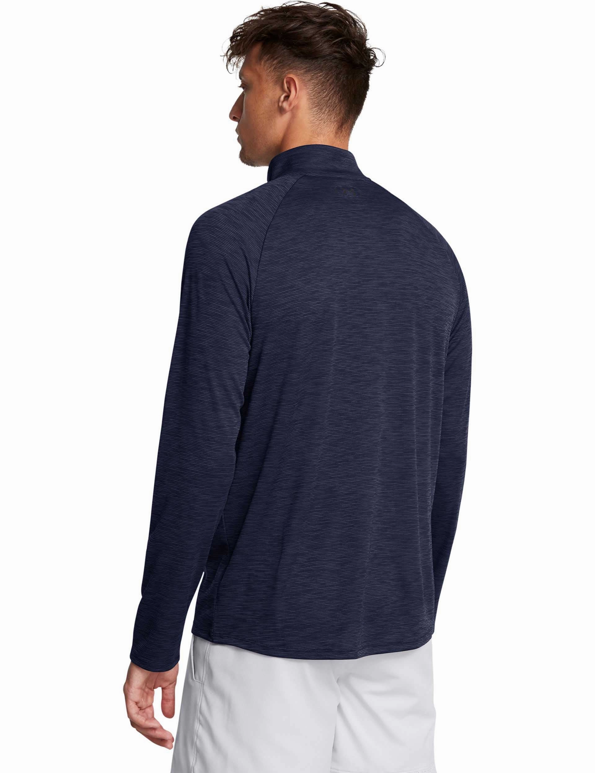 StaticResistant Tech Textured 1/2 Zip - Midnight Navy/Black