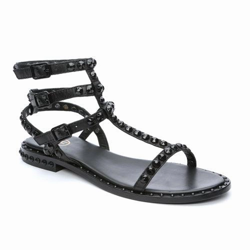 Play Bis Tonal-Studded Flat Sandal Comfortable Toe