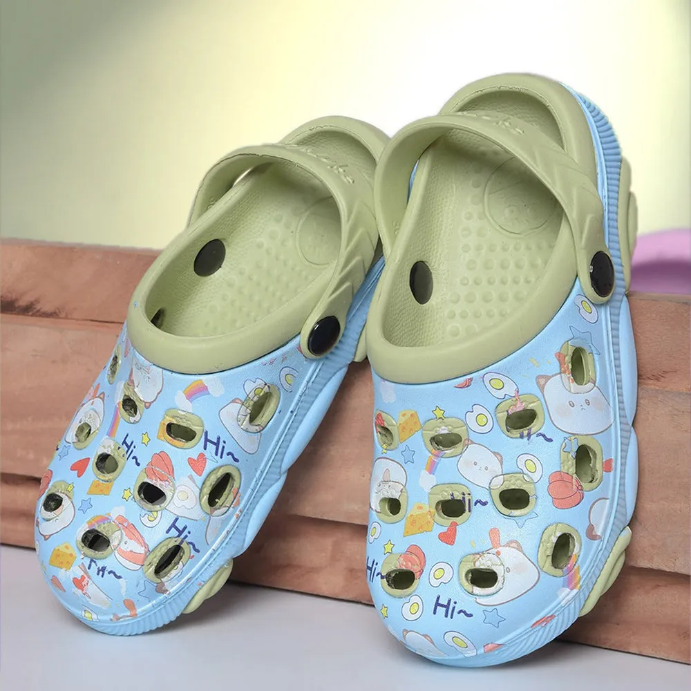 bootcamp running gear Lucy&Luke Sky Blue Casual Sling Back Clogs For Kids LPMXT-820 By Liberty
