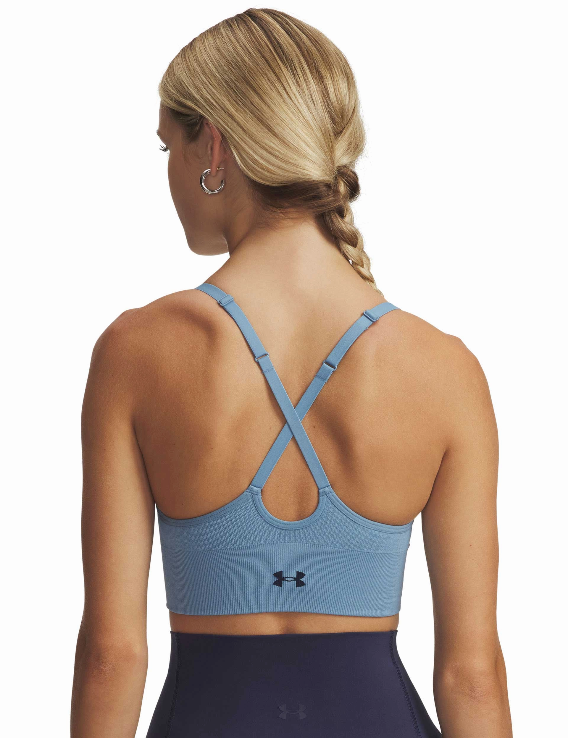 technical fabric Vanish Seamless Low Sports Bra - Blue Smoke/Washed Navy