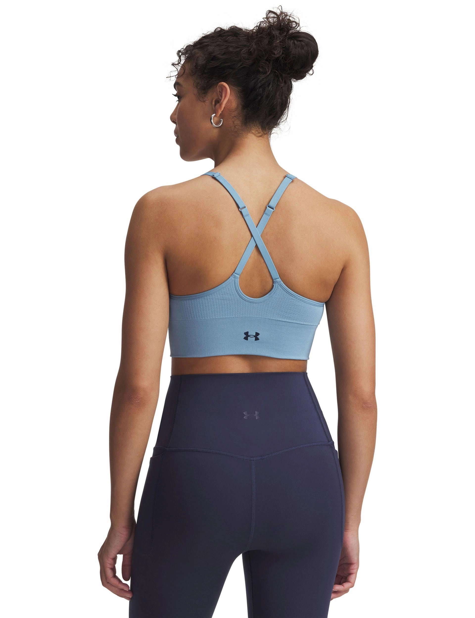 Vanish Seamless Low Sports Bra - Blue Smoke/Washed Navy Wear under clothes