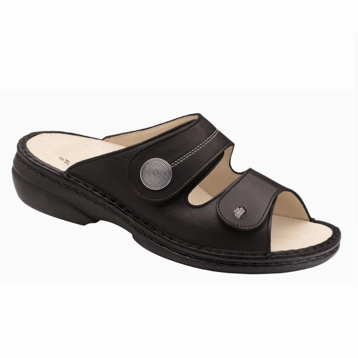 Finn Comfort Women's Sansibar-S - Black Leather Active Gear