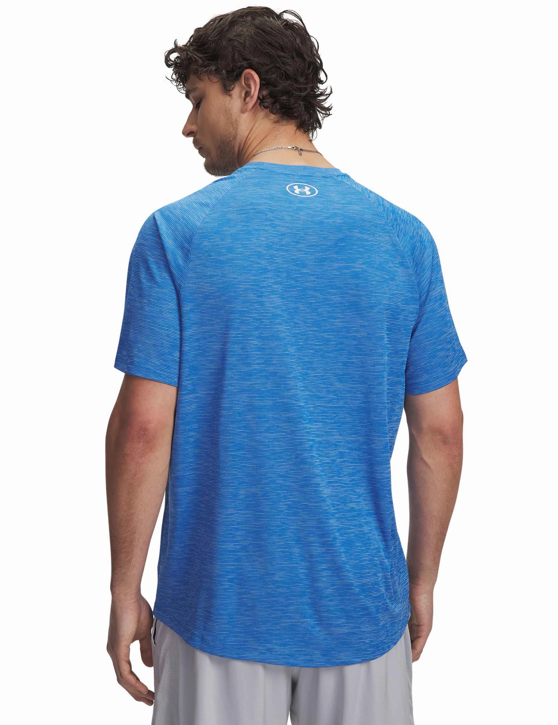 Tech Textured Short Sleeve - Blue Atlantis/White Stage Feel Organic Ease