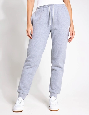 Millie Slim Fleece Track Pant - Grey Marl Flex Joggers