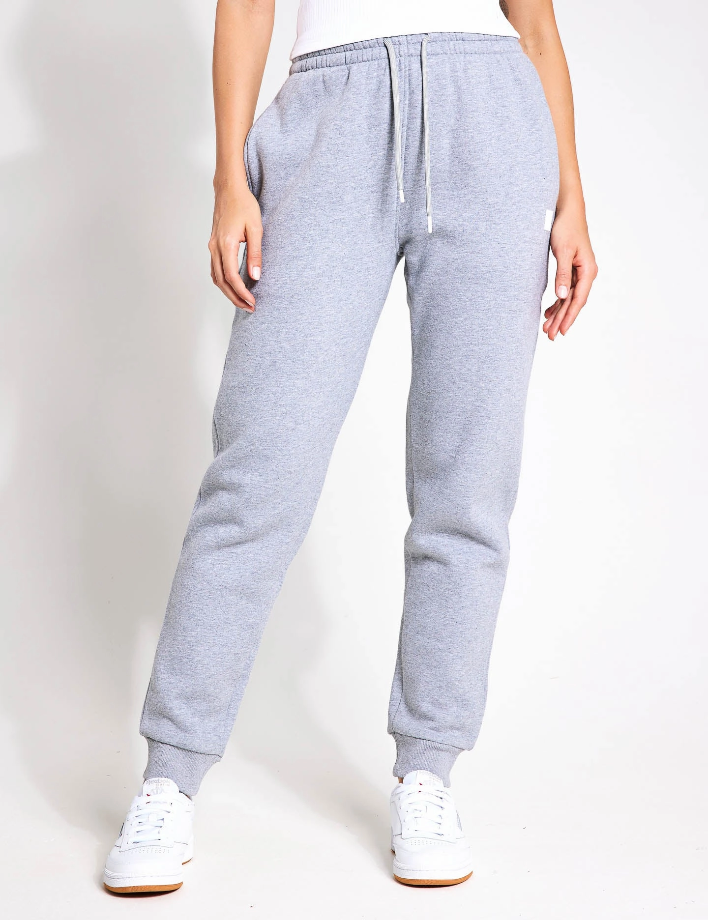 Millie Slim Fleece Track Pant - Grey Marl Flex Joggers