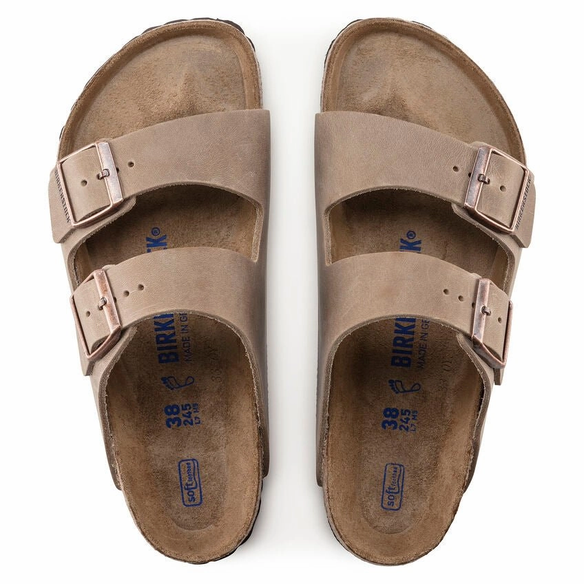 Birkenstock Arizona Soft Footbed - Tobacco Oiled Leather Retro cool Heart Glow