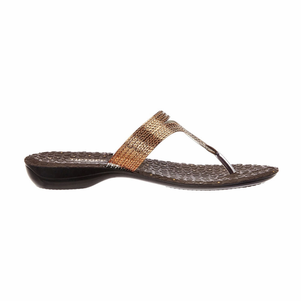 Reactive Foam Midsole A-HA By Liberty ETHNIC-05 Women Ethnic Copper Slippers