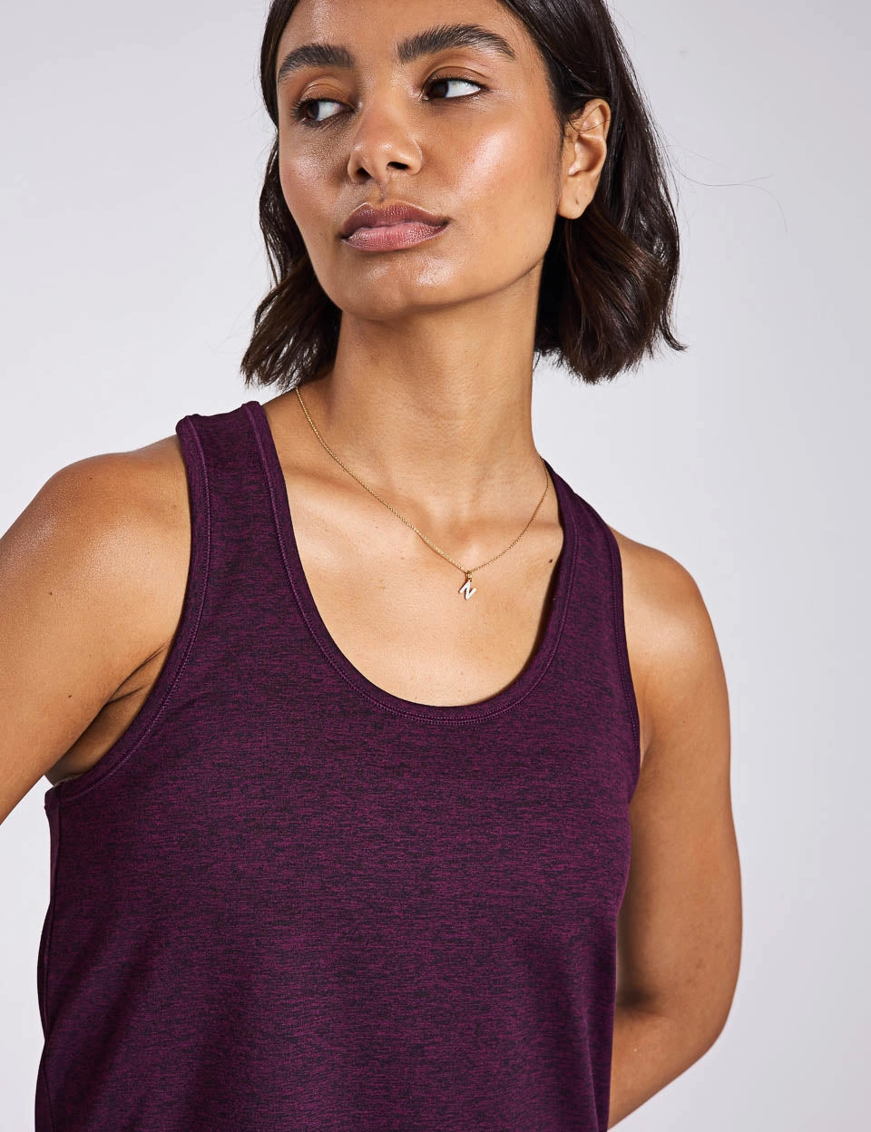 ReSet Relaxed Tank - Plum Heather high intensity conflict