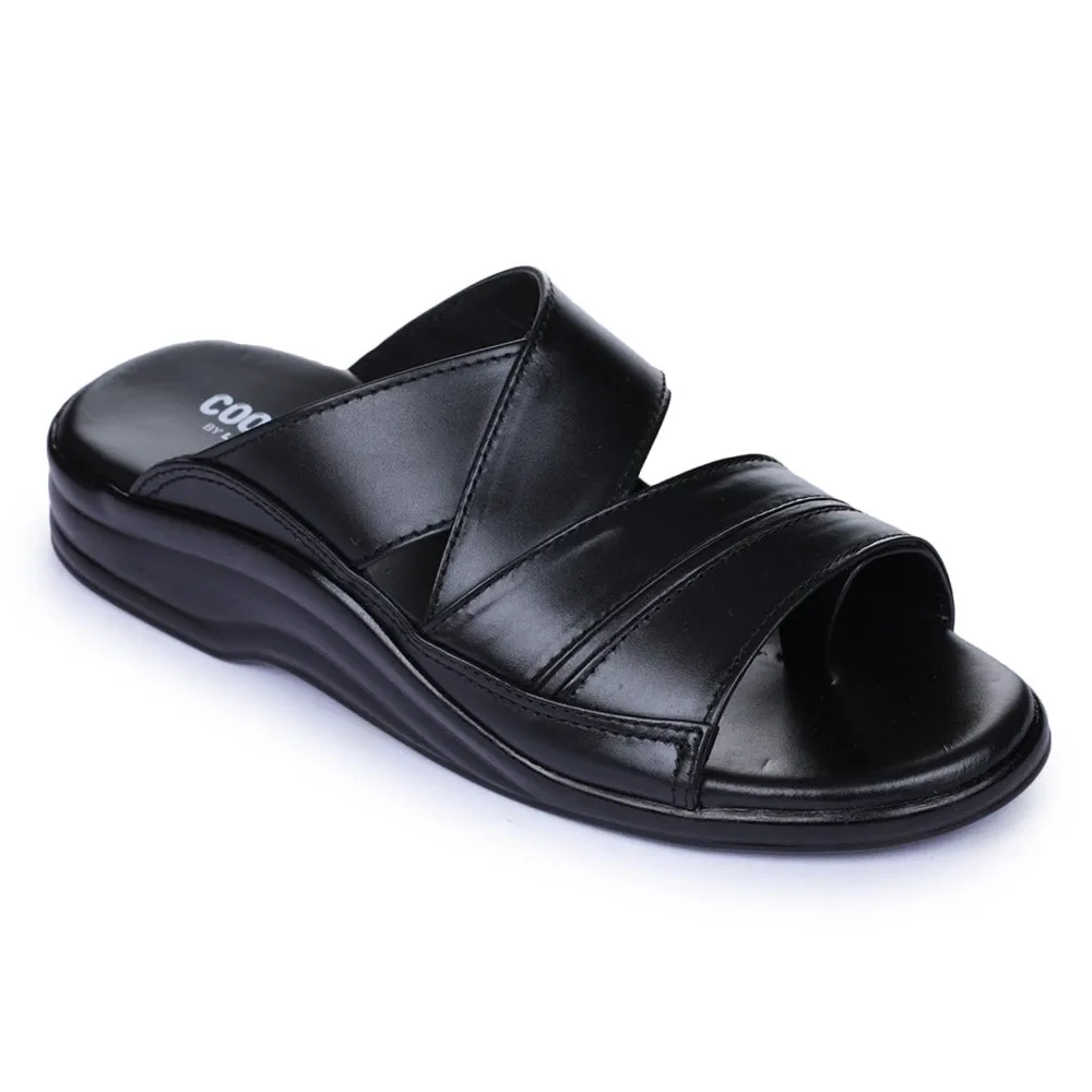 racquetball player shoes Coolers Casual Black Slippers For Men 7123-79 By Liberty