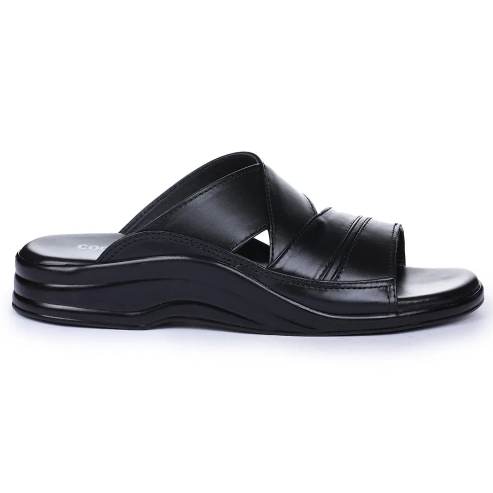 recycled - materials Hyper Elastic Padding Coolers Casual Black Slippers For Men 7123-79 By Liberty