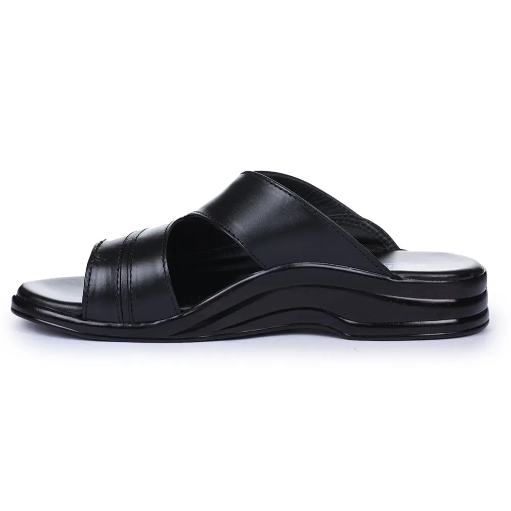 Coolers Casual Black Slippers For Men 7123-79 By Liberty long - distance runner's shoe selection