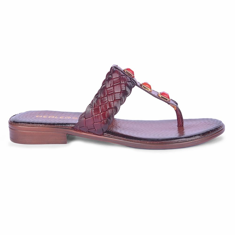 Healers Fashion Cherry Ethnic Slipper For Women TLO-53 By Liberty Traction NarrowToeBox